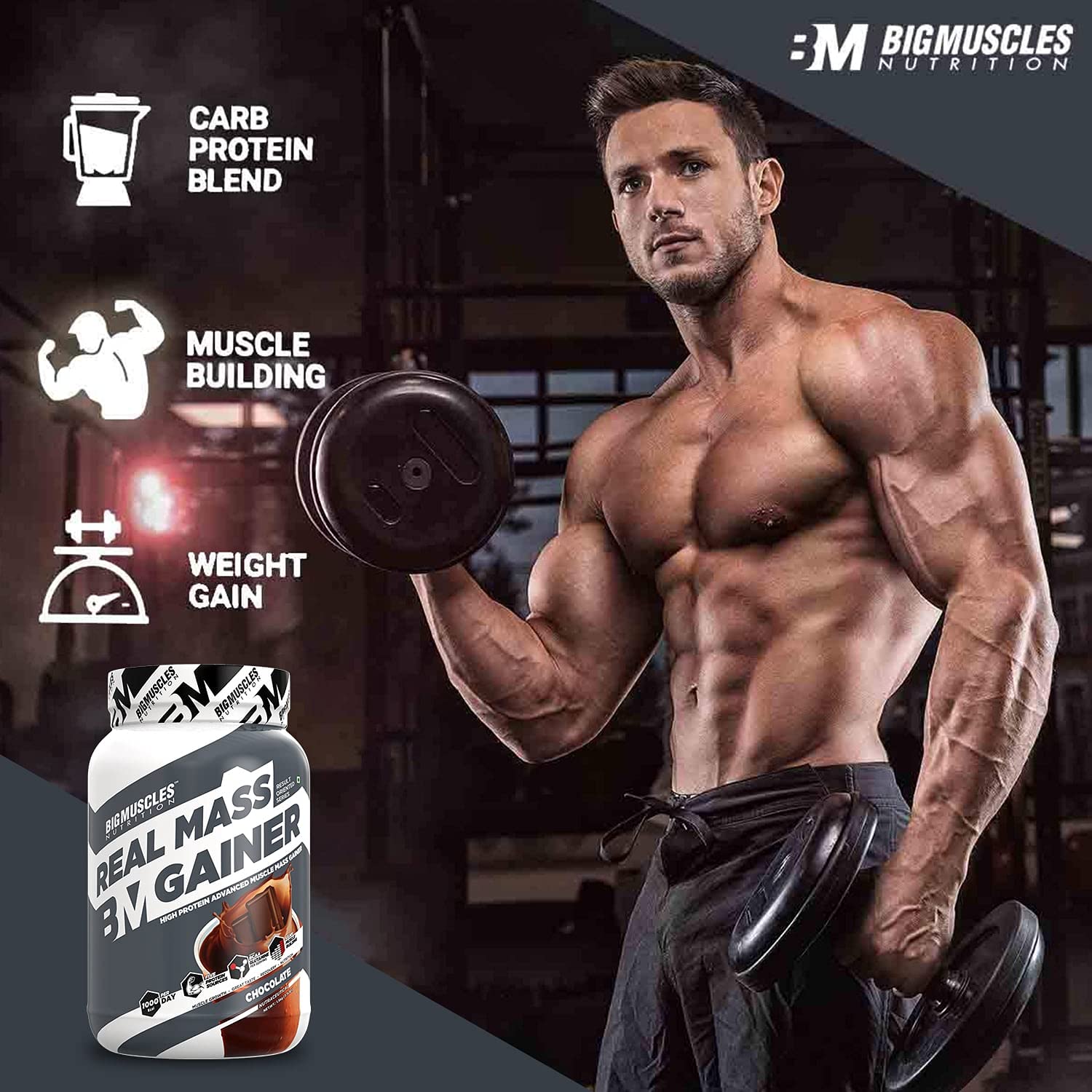 BIG MUSCLES REAL MASS GAINER – Powerhouse